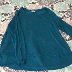 Long Sleeve Aquamarine Blouse